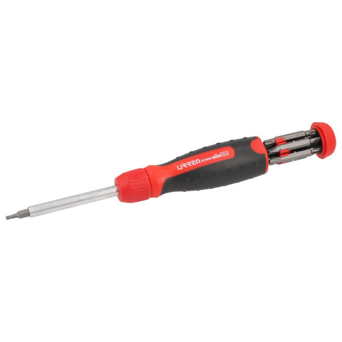 Destornillador Con Mango Tipo Revólver De Matraca Con Puntas Intercambiables 15 En 1, Urrea 9315MM
