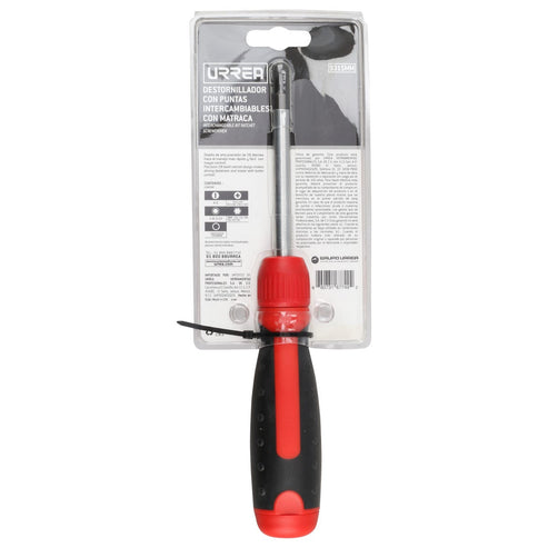 Destornillador Con Mango Tipo Revólver De Matraca Con Puntas Intercambiables 15 En 1, Urrea 9315MM