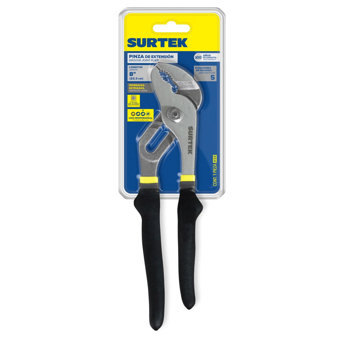 Pinza De Extensión De 5 Posiciones De 8, Surtek 938