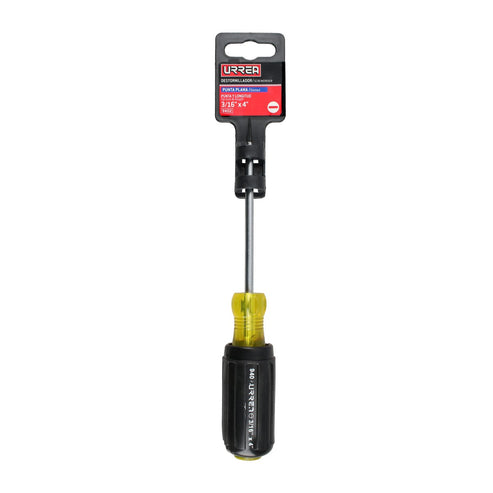 Destornillador Con Mango Cushion Grip, Punta Plana Barra Redonda 3/16 x 4, Urrea 9402