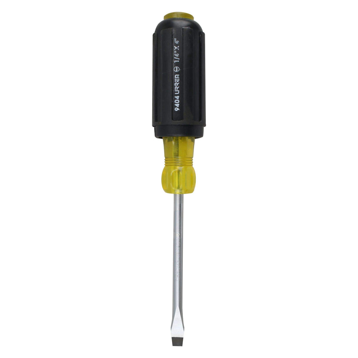 Destornillador Con Mango Cushion Grip, Punta Plana Barra Redonda 1/4 x 4, Urrea 9404