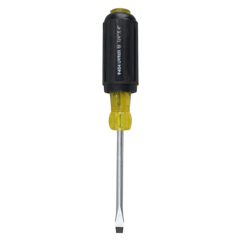 Destornillador Con Mango Cushion Grip, Punta Plana Barra Redonda 1/4 x 4, Urrea 9404