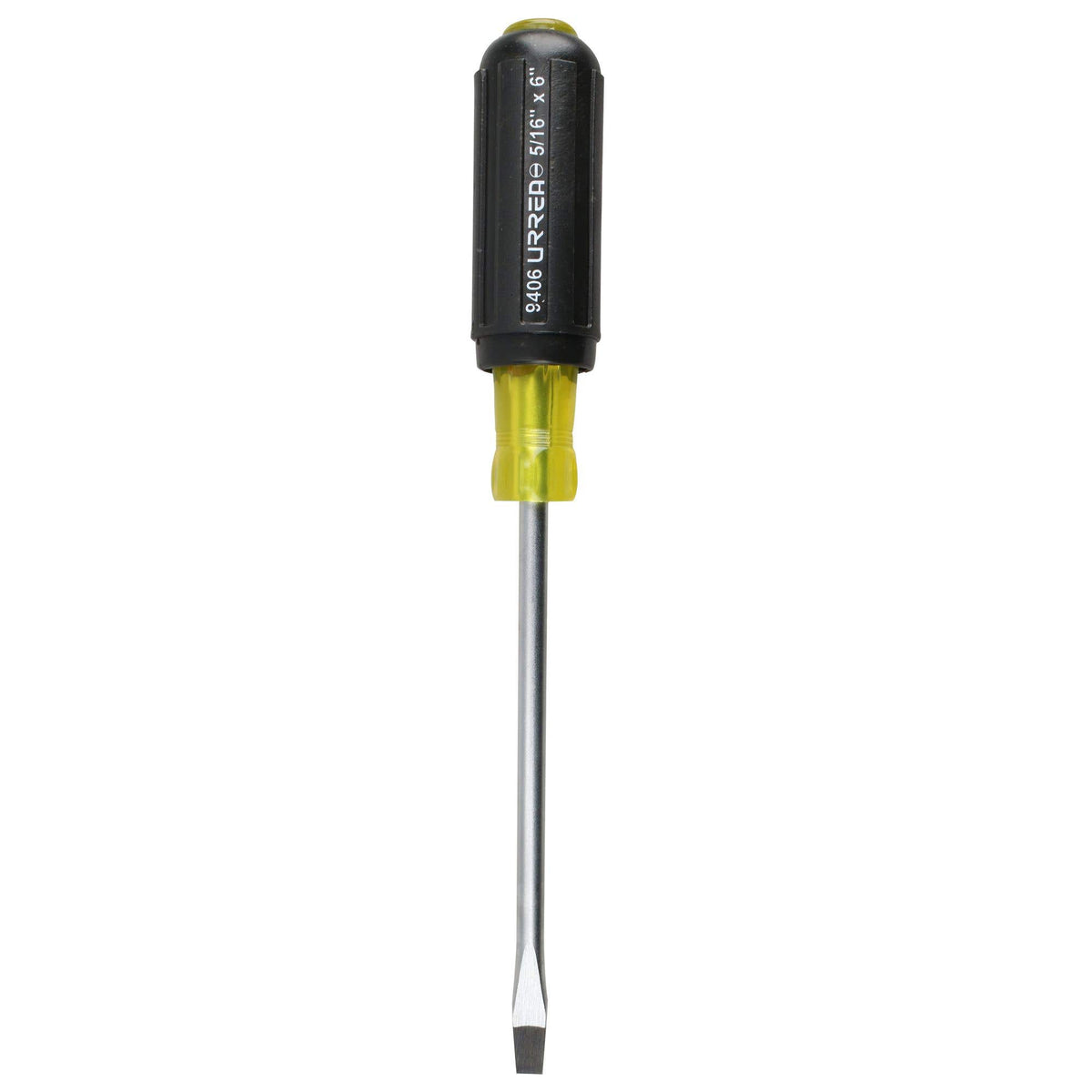 Destornillador Con Mango Cushion Grip, Punta Plana Barra Redonda 5/16 x 6, Urrea 9406
