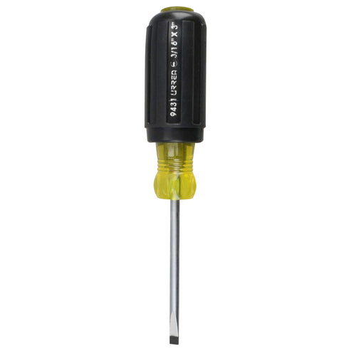 Destornillador Con Mango Cushion Grip, Punta Cabinet Barra Redonda 3/16 x 3, Urrea 9431