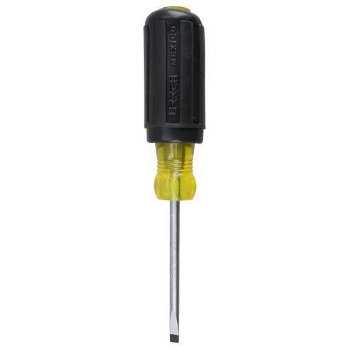 Destornillador Con Mango Cushion Grip, Punta Cabinet Barra Redonda 3/16 x 3, Urrea 9431