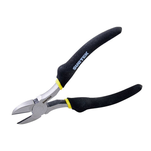 Pinza Para Electricista Con Mango Rubber Grip Corte Diagonal De 6, Surtek 946