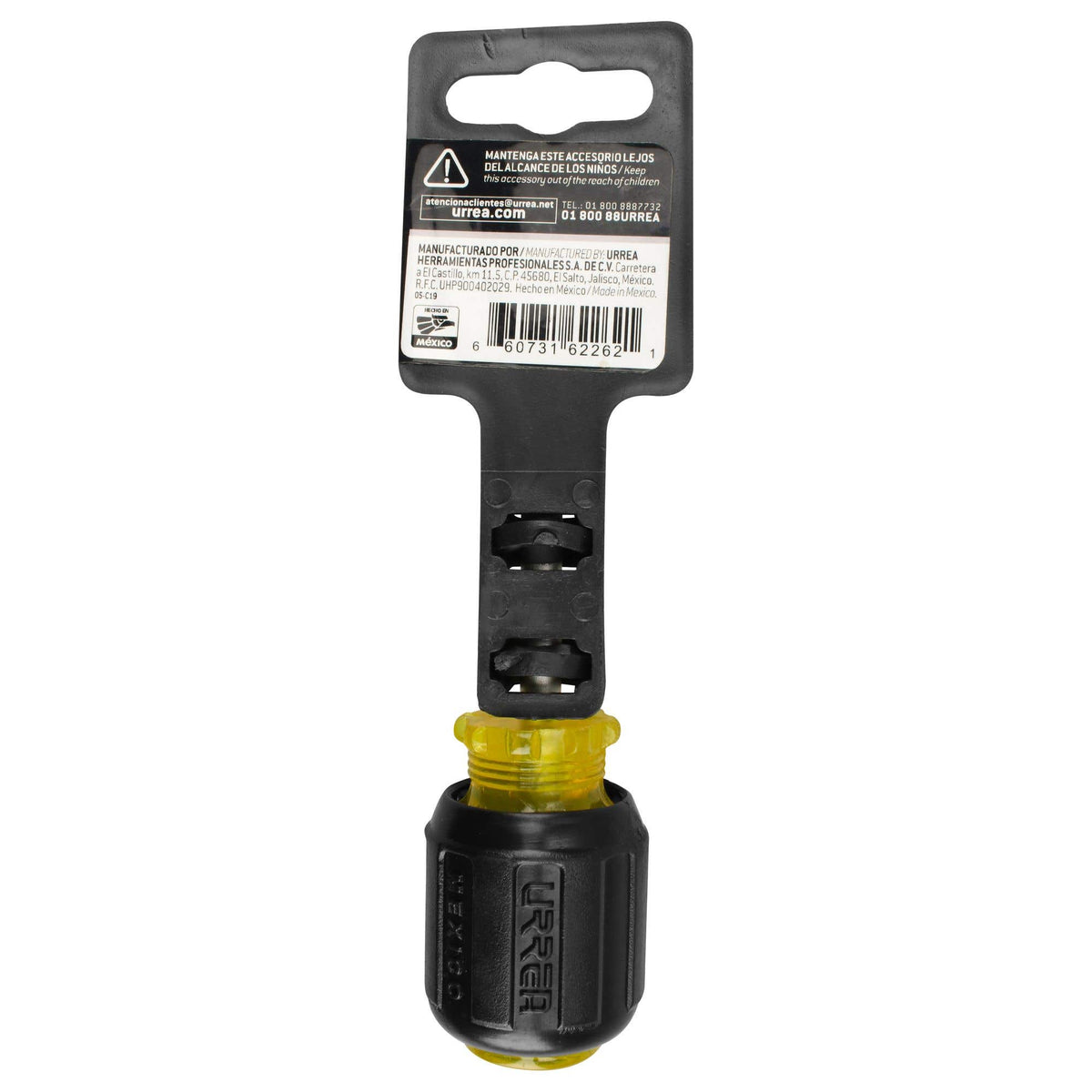 Destornillador Con Mango Cushion Grip, Tipo Trompo Punta Phillips Barra Redonda #2 x 1-3/8, Urrea 9471