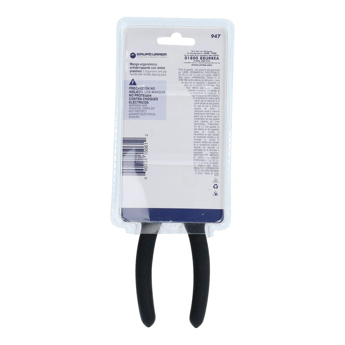 Pinza Para Electricista Con Mango Rubber Grip Corte Diagonal De 7, Surtek 947