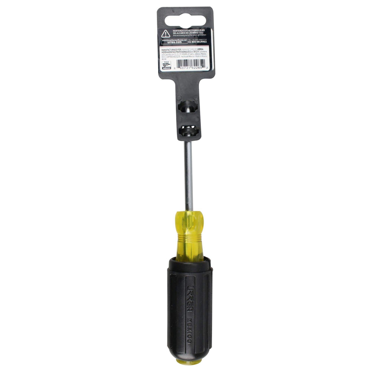 Destornillador Con Mango Cushion Grip, Punta Phillips Barra Redonda #2 x 4-1/4, Urrea 9484