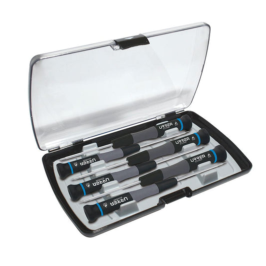 Juego De Destornilladores De Precisión Con Punta Torx, 6 Piezas En Caja Plástica, Urrea 9501BT
