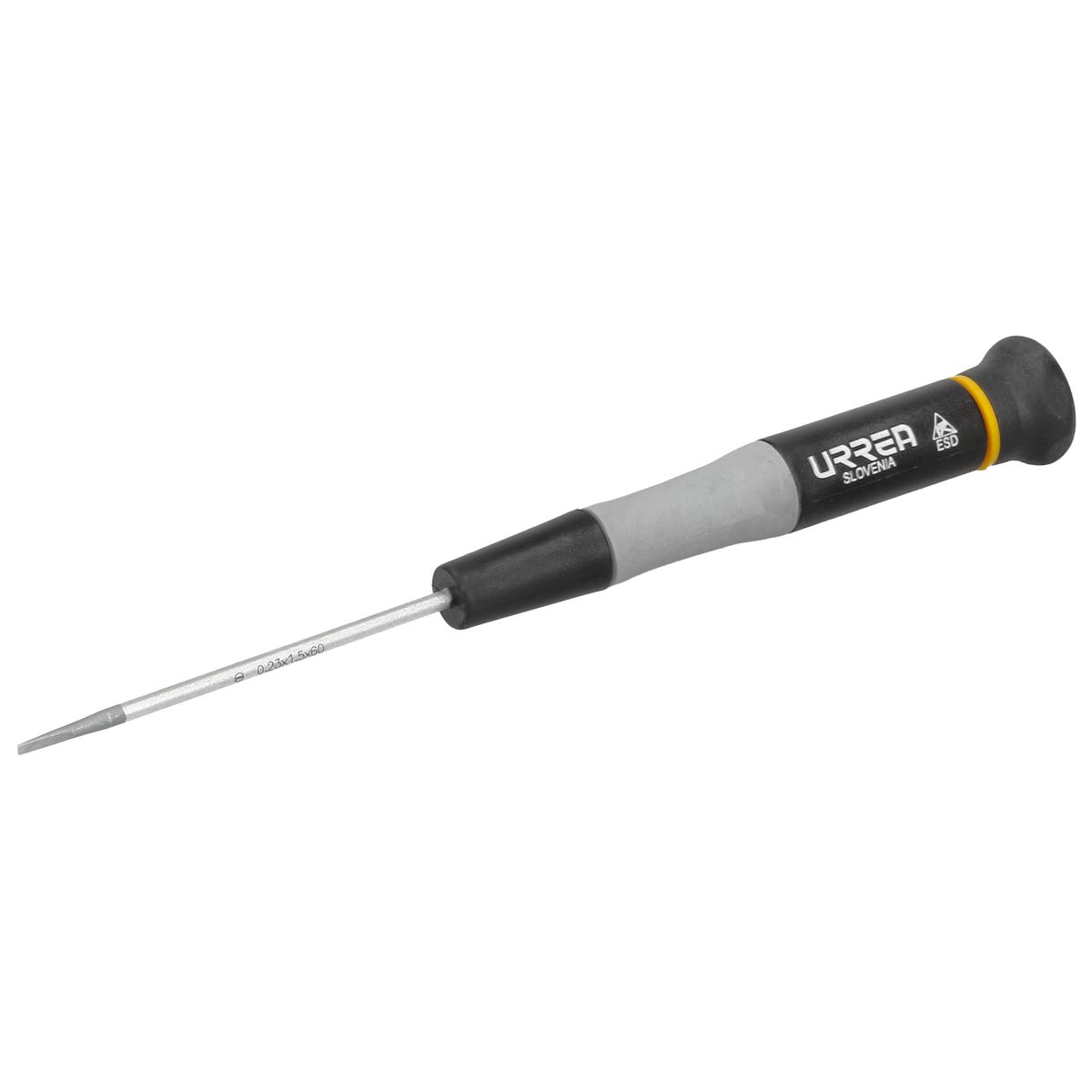 Destornillador De Precisión ESD Anti-estáticos, Punta Plana 1/16 x 2-3/8, Urrea 9504B