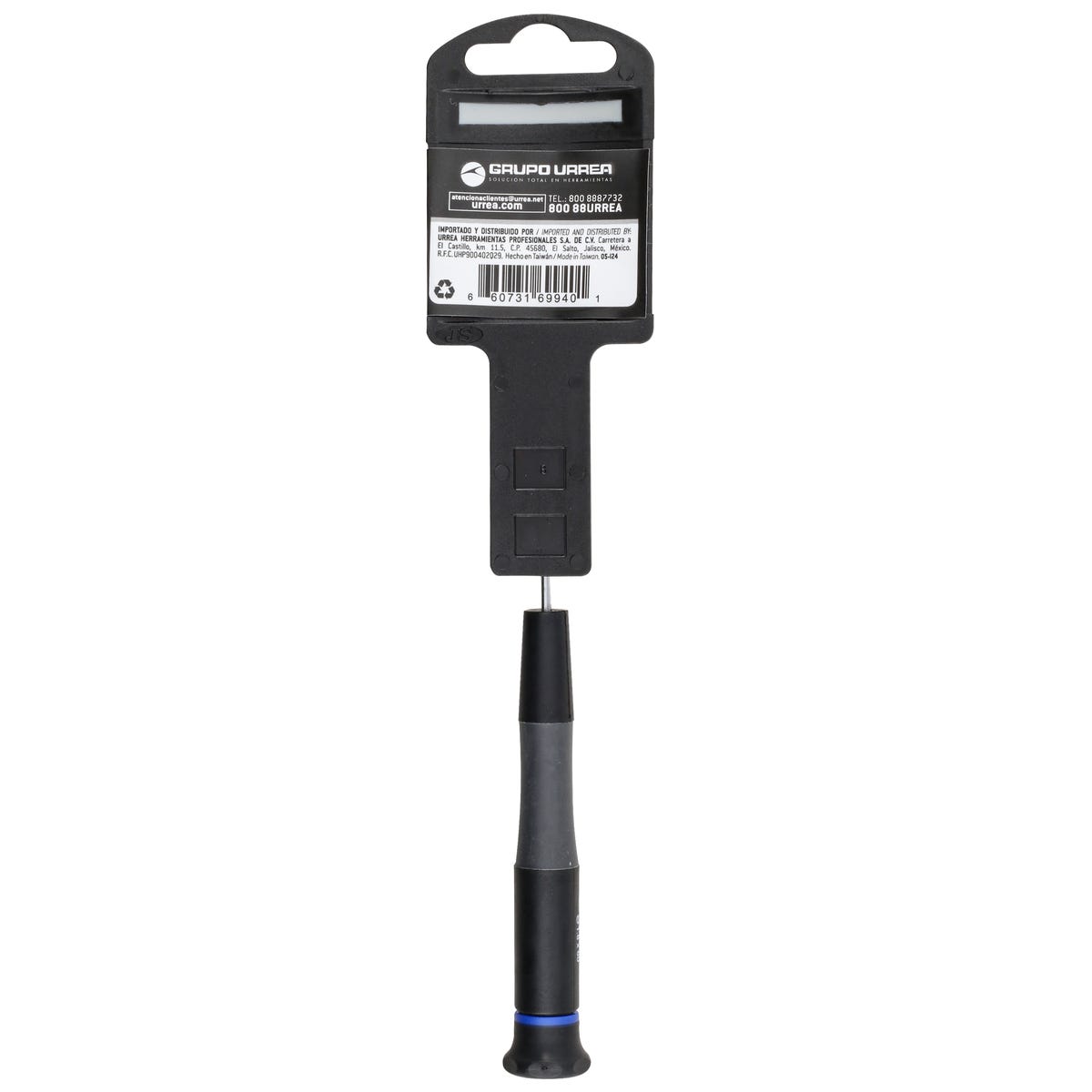 Destornillador De Precisión ESD Anti-estáticos, Punta Plana 9/128 x 2-3/8, Urrea 9505B