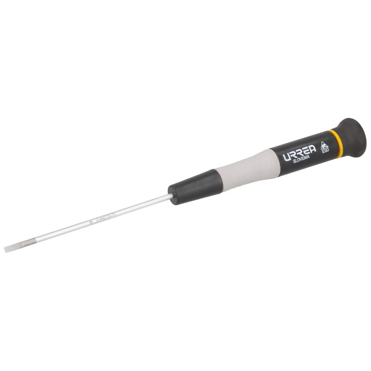Destornillador De Precisión ESD Anti-estáticos, Punta Plana 13/128 x 2-15/16, Urrea 9507B