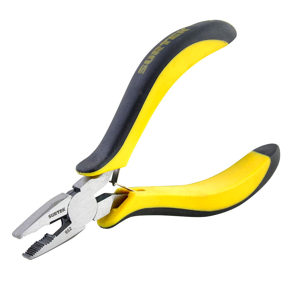 Mini Pinza Para Electrónica Con Mango Bimaterial Corte Lateral De 4-1/2, Surtek 952