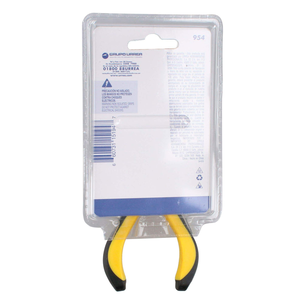 Mini Pinza Para Electrónica Con Mango Bimaterial Punta Aguja De 5-7/8, Surtek 954