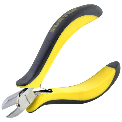 Mini Pinza Para Electrónica Con Mango Bimaterial Corte Diagonal De 4-5/16, Surtek 955