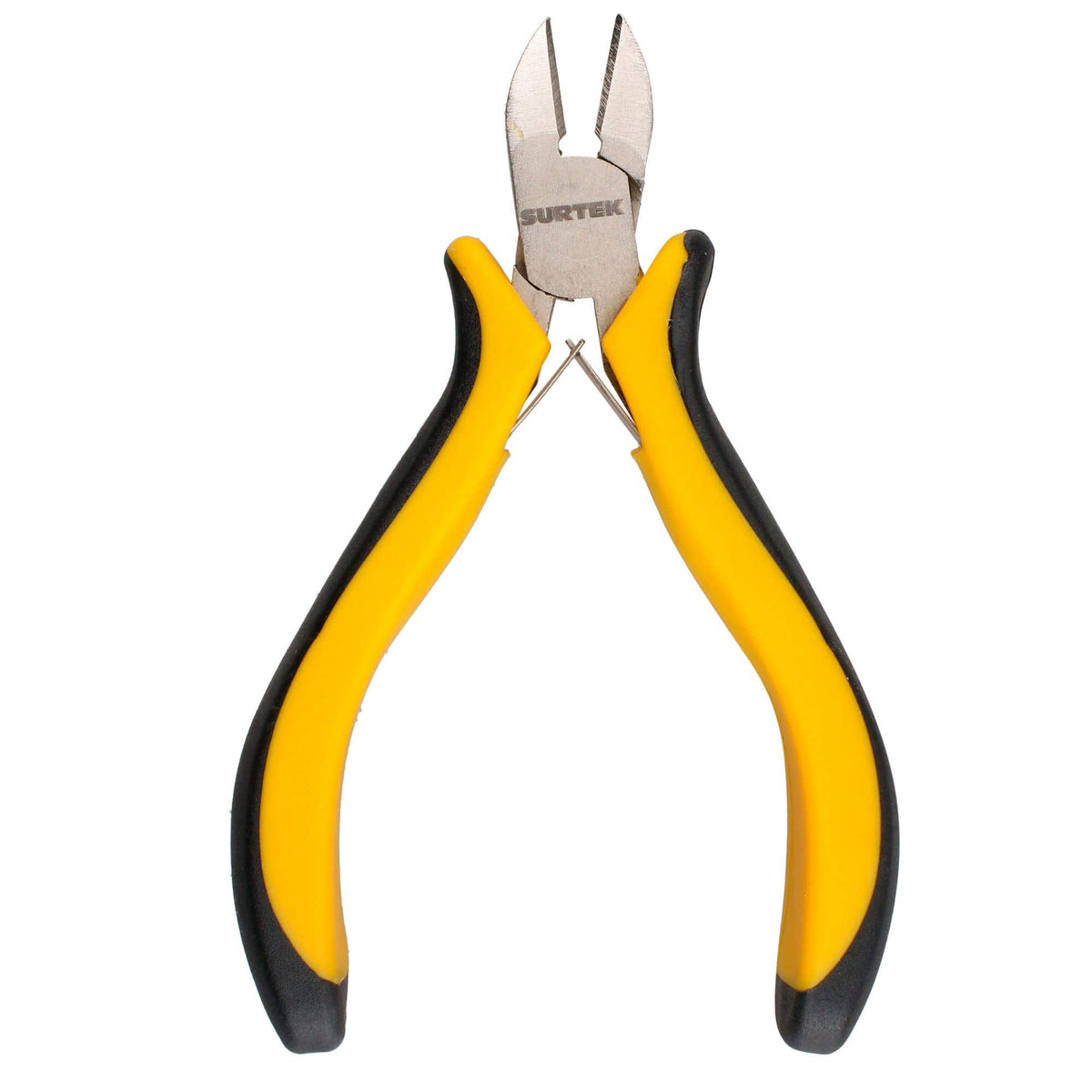 Mini Pinza Para Electrónica Con Mango Bimaterial Corte Diagonal De 4-5/16, Surtek 955