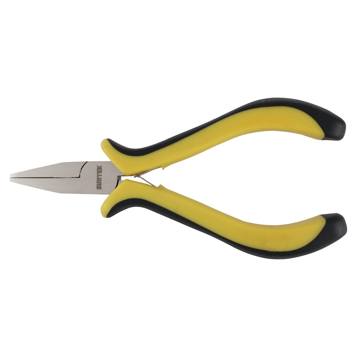 Mini Pinza Para Electrónica Con Mango Bimaterial Punta Plana De 4-3/4, Surtek 957