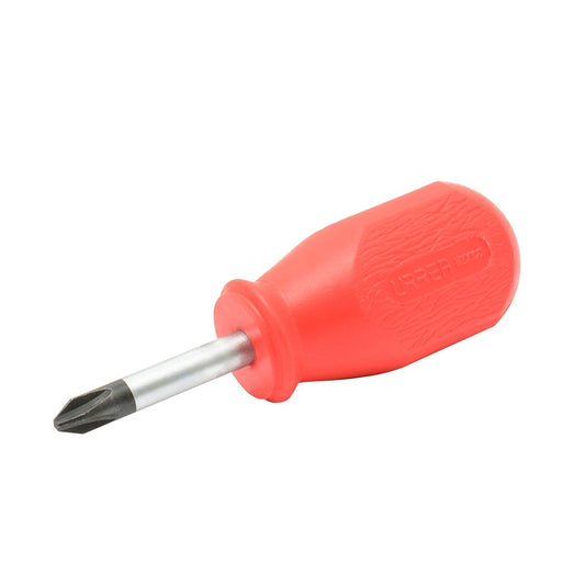 Destornillador Con Mango Rojo, Tipo Trompo Punta Phillips Barra Redonda #2 x 1-3/8, Urrea 9671R