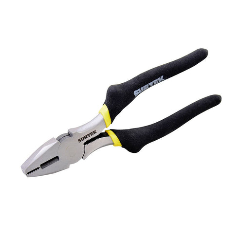Pinza Para Electricista Con Mango Rubber Grip Corte Lateral De 7, Surtek 967