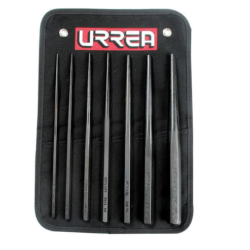 Juego De Punzones Guía Botador Largos, 7 Piezas, Urrea 96A