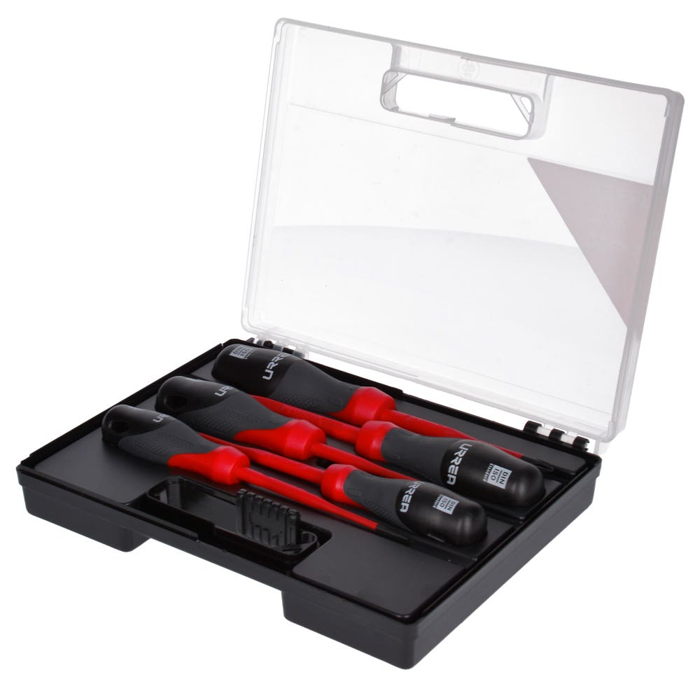 Juego De Destornilladores Barra Slim Con Mango Trimaterial 1000 V, 5 Piezas, Urrea 9700TSA