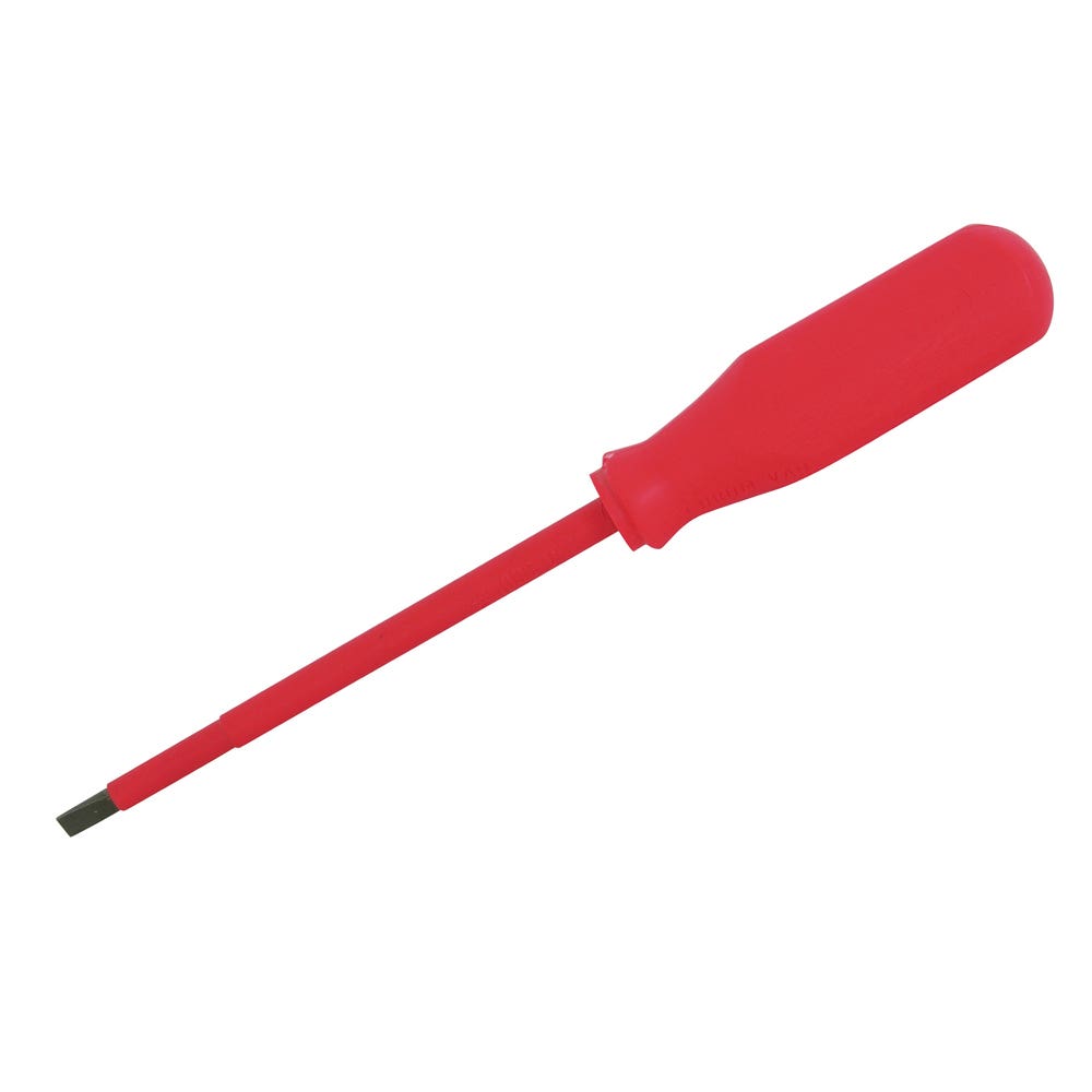 Destornillador Rojo 1000 V, Punta Plana 3/32, Urrea 9713