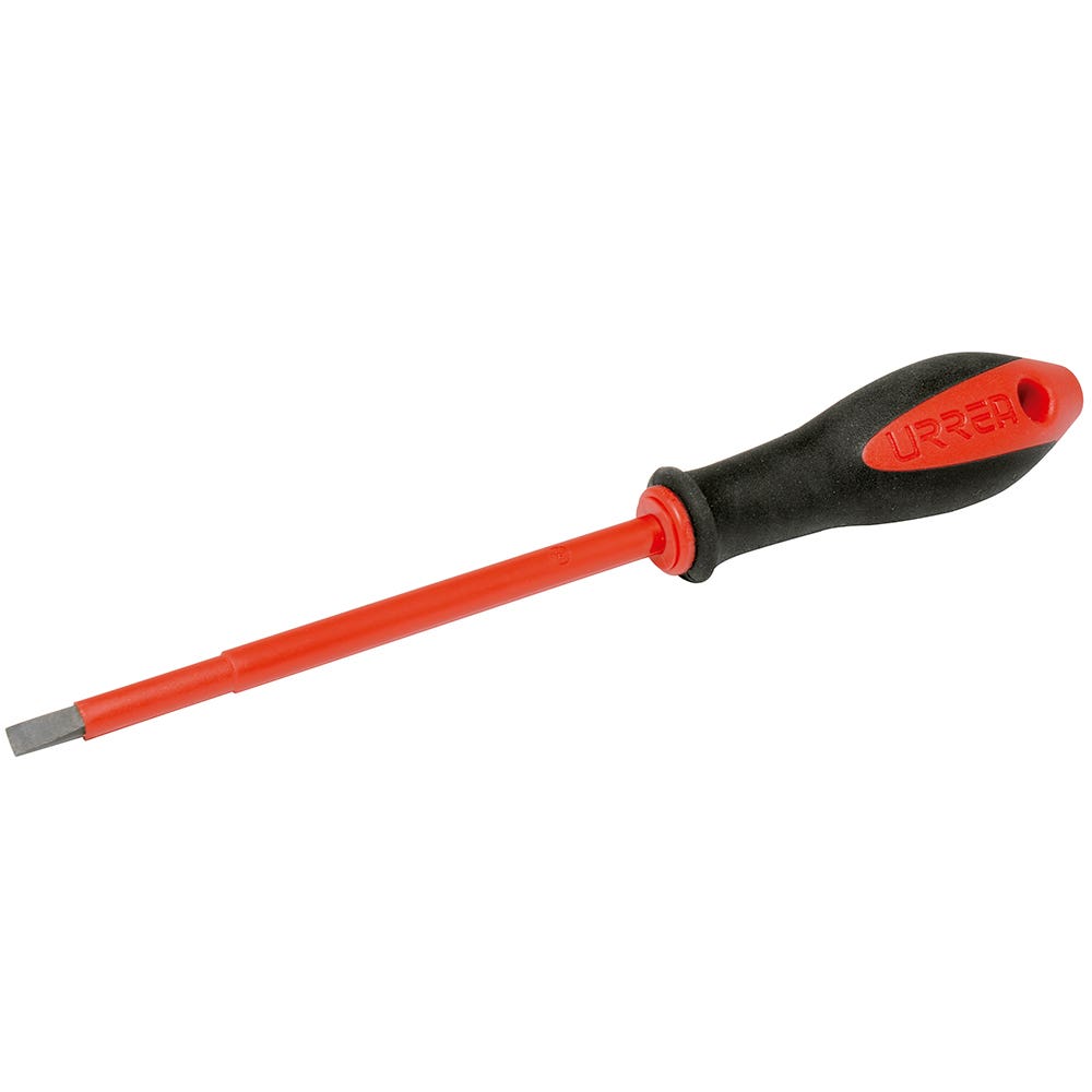 Destornillador Con Mango Bimaterial 1000 V, Punta Plana 1/4, Urrea 9716B