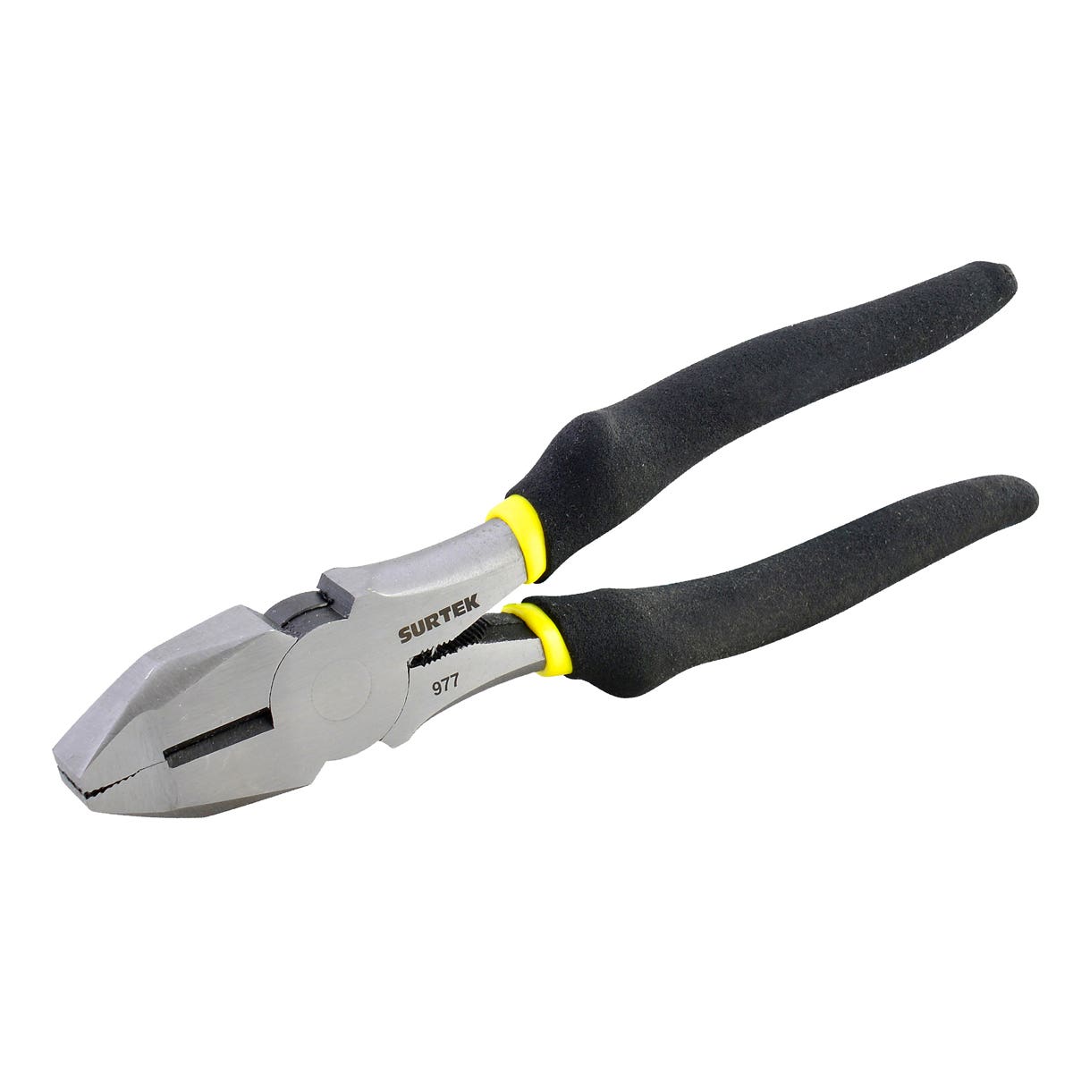 Pinza Para Electricista Con Mango Rubber Grip Nariz Cuadrada Corte Lateral De 7, Surtek 977