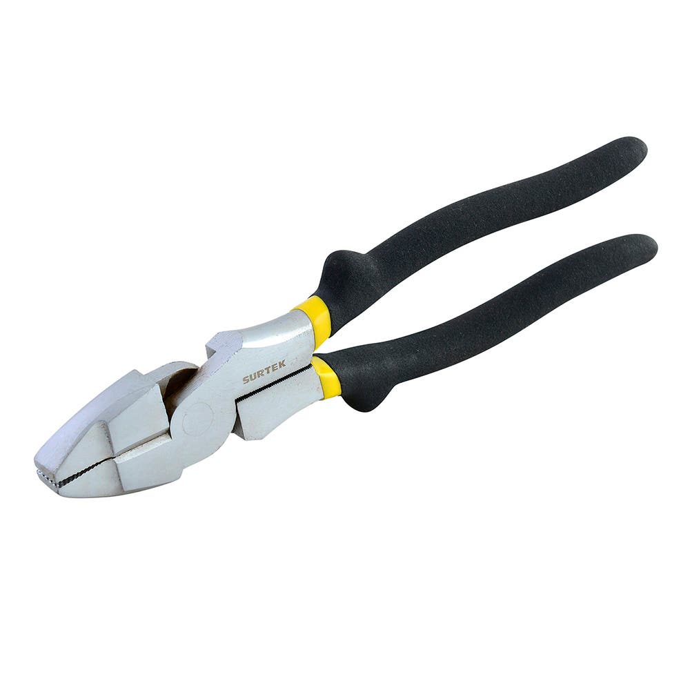 Pinza Para Electricista Con Mango Rubber Grip Corte Lateral Reforzada De 9, Surtek 979R