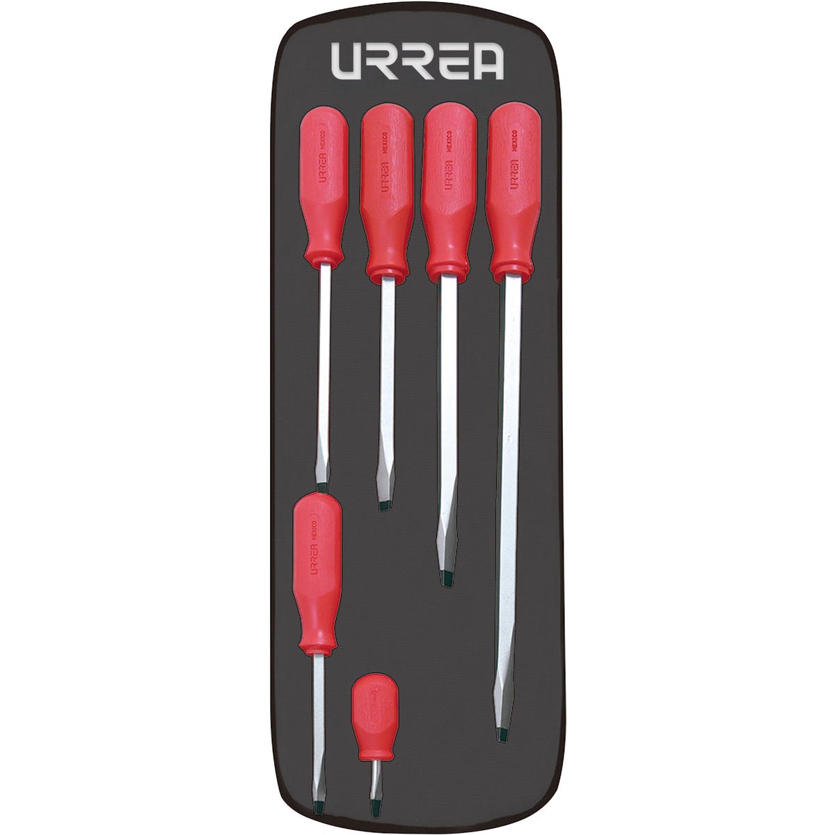 Juego De Destornilladores Con Mango Rojo, Combinados, Urrea 9800AR
