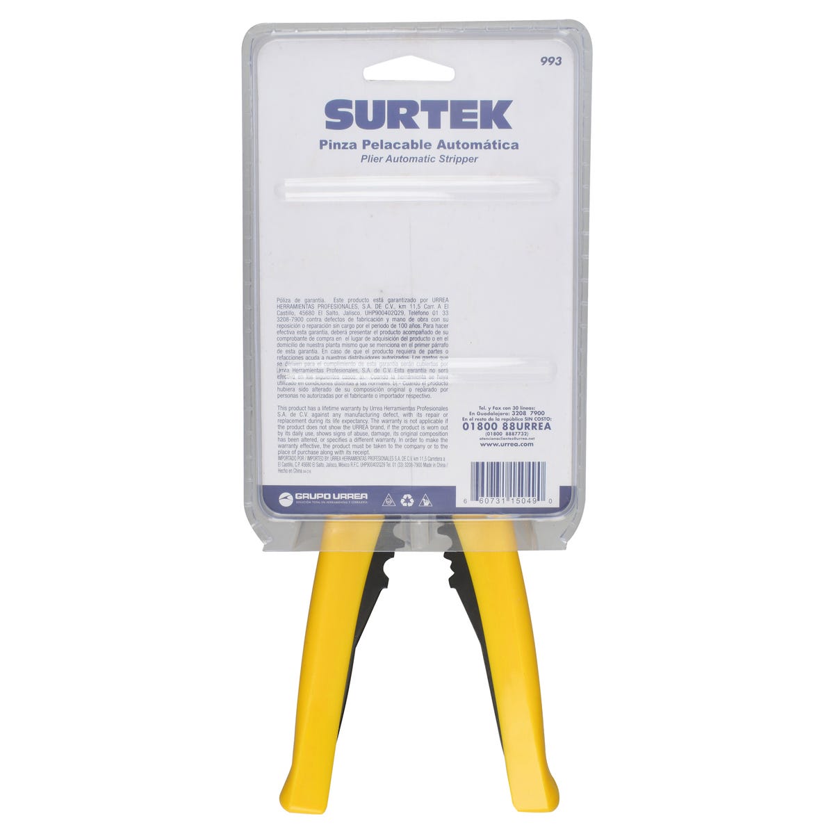 Pinza Pelacable Automática 10-24 AWG De 8, Surtek 993
