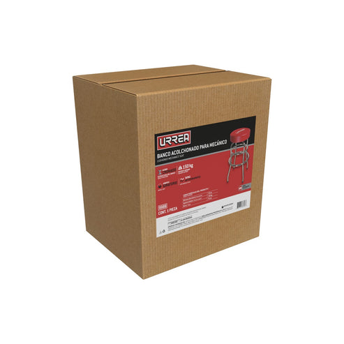 Banco Para Mecánico Giratorio Acolchonado, 75 cm, Urrea 9988