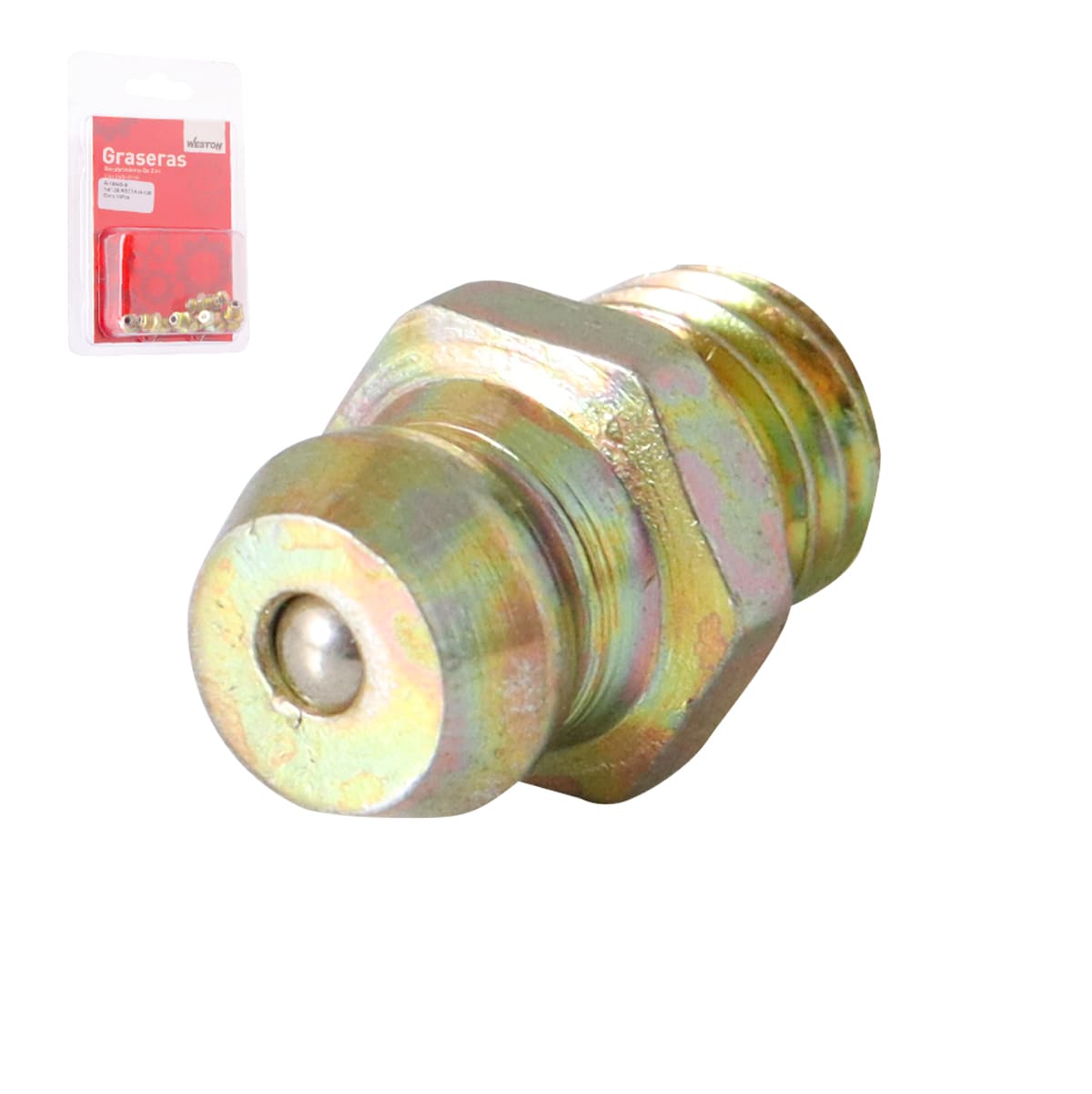 Grasera 1/8-27 NPT Recta H-200 (10PZS) | A-16547-1-B
