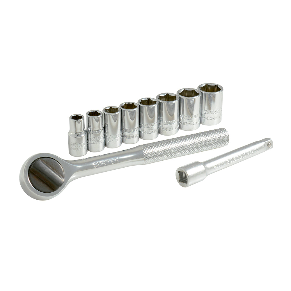 Juego De Dados Y Accesorios Cuadro De 1/4 Surtek A03M