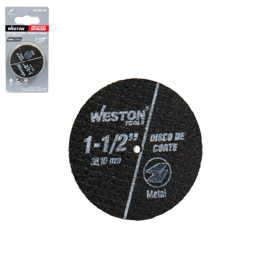 Disco de Corte Reforzado con Fibra de Vidrio 1-1/2" Espesor 0.045" (Empaque con 10 Piezas) | AD-2002-456