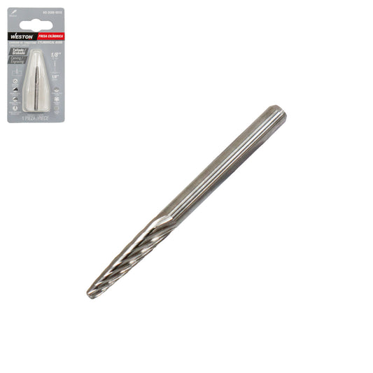 Fresa de Carburo de Tungsteno Cilíndrica 1/8" | AD-3508-9910