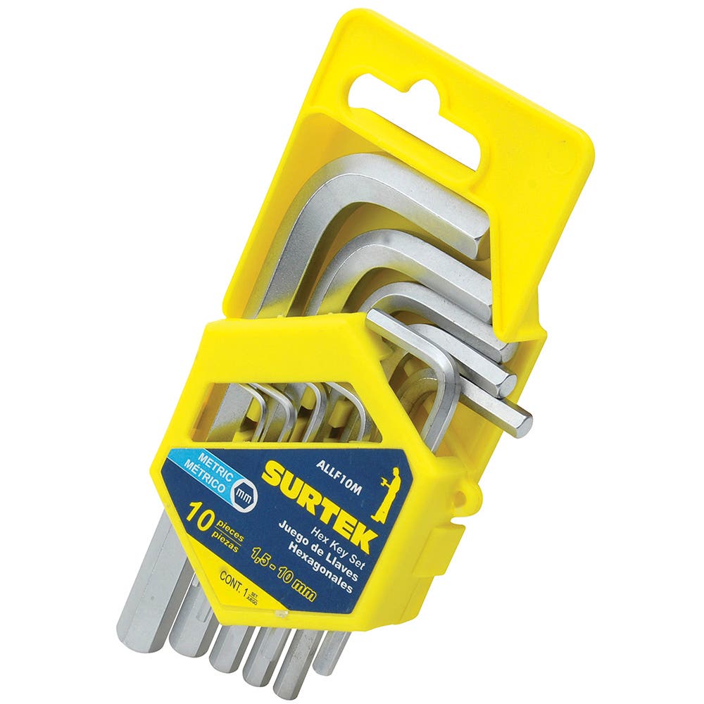Juego De Llaves Hexagonales Tipo L, Métricas, Surtek ALLF10M