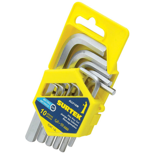 Juego De Llaves Hexagonales Tipo L, Métricas, Surtek ALLF10M