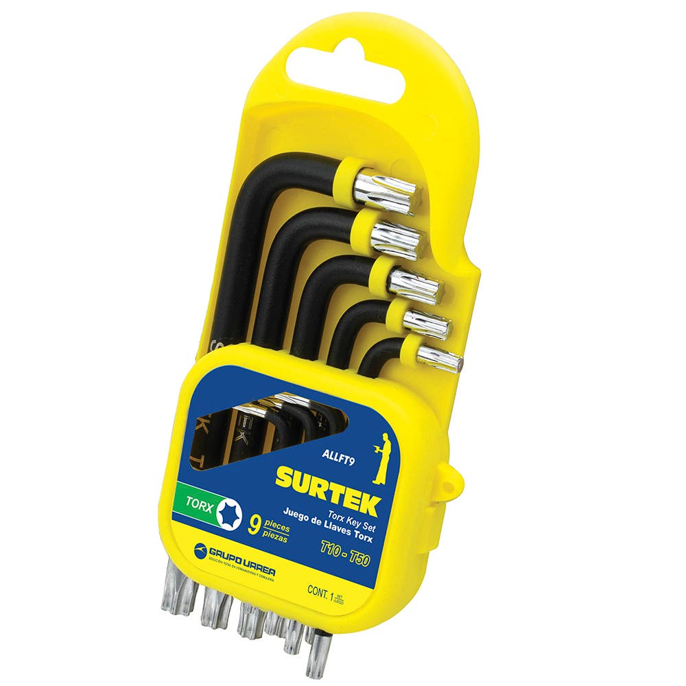 Juego De Llaves Hexagonales Tipo L, Torx, Surtek ALLFT9