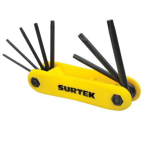 Juego De Llaves Hexagonales Torx Tipo Navaja, 8 Piezas En Rack, Surtek ALLFTNP8