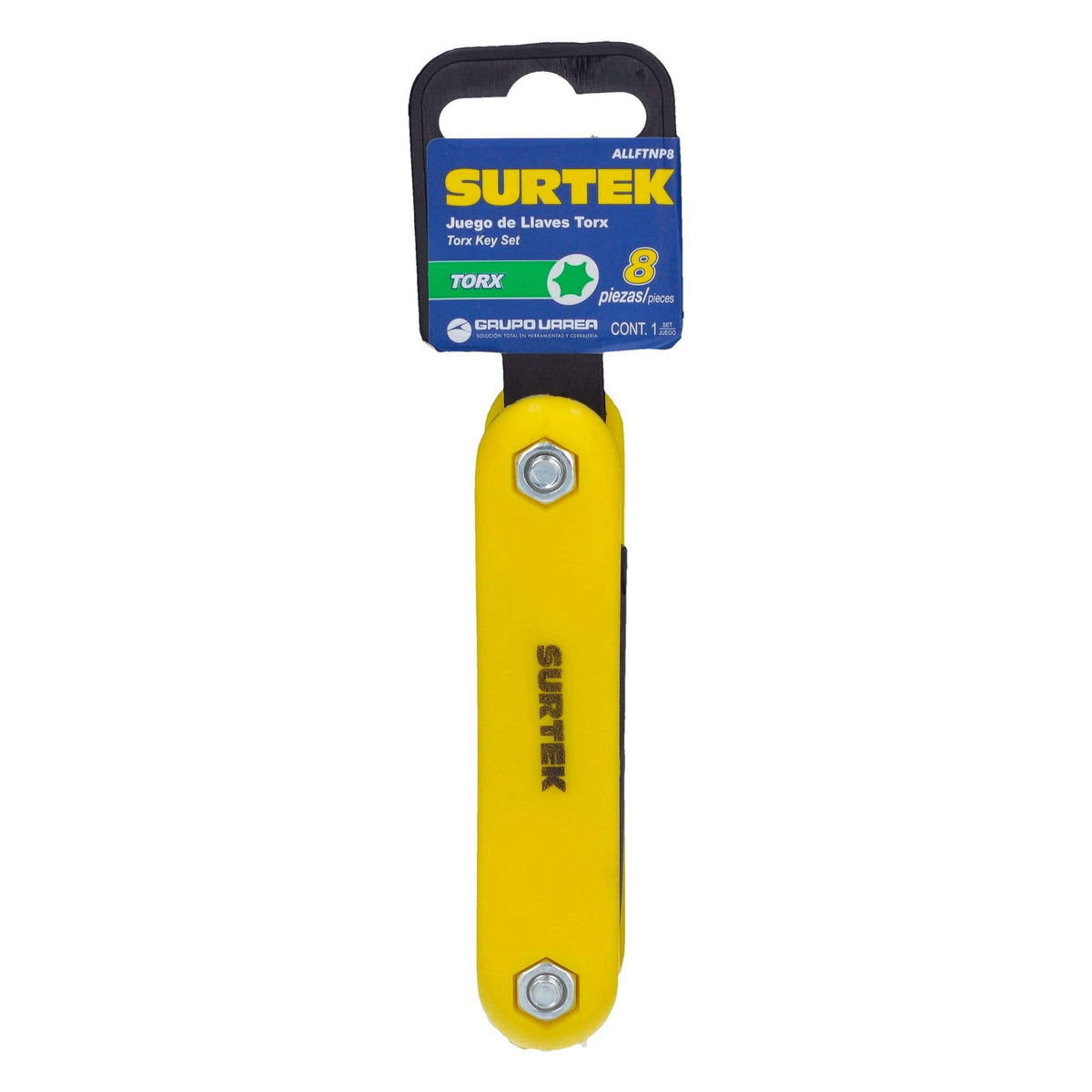 Juego De Llaves Hexagonales Torx Tipo Navaja, 8 Piezas En Rack, Surtek ALLFTNP8