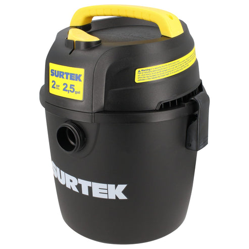 Aspiradora De Plástico 2.5 Galones, 2 HP 120 V, Surtek AS503