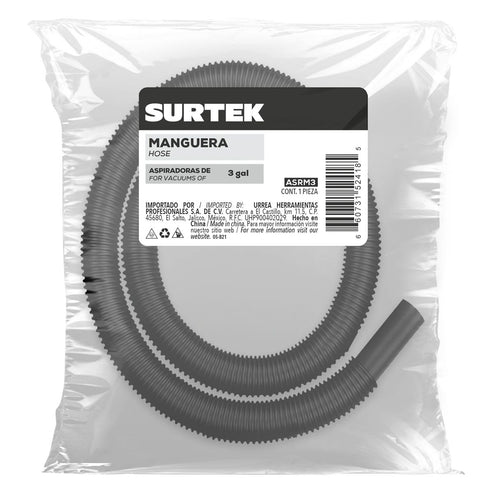 Manguera Para Aspiradora De 3 Galones, Surtek ASRM3