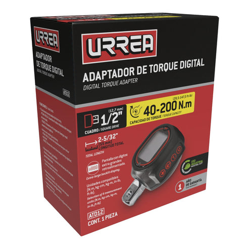 Adaptador De Torque Digital Cuadro De 1/2, Urrea ATD12