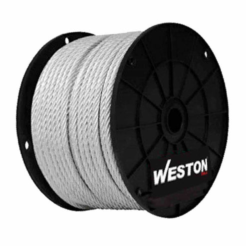 Cable De Acero Con Forro Plástico 7X19 3/16"-1/4" Rollo 100MTS | B-023