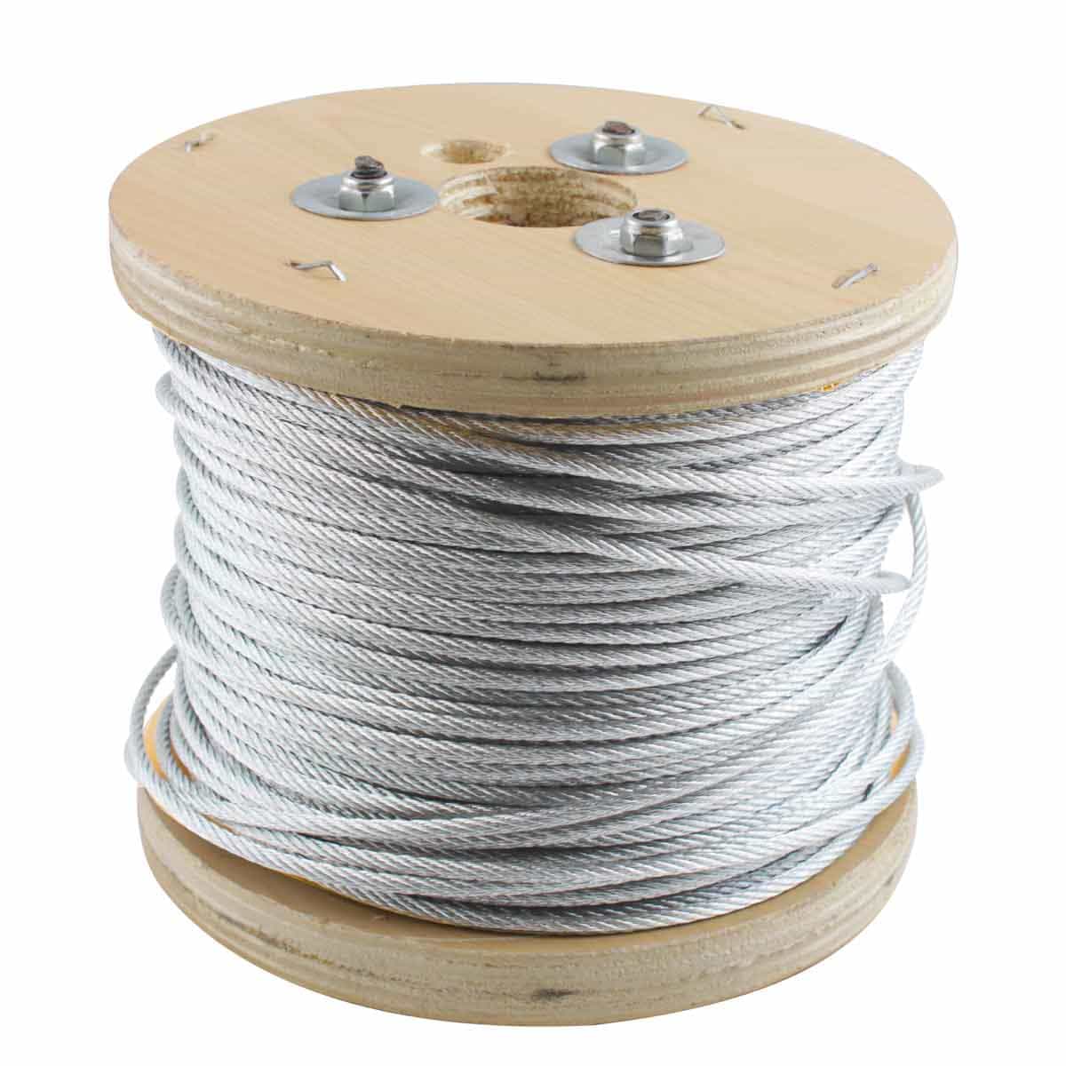 Cable De Acero Galvanizado 7X7 1/4" Rollo 500M | B-018-1