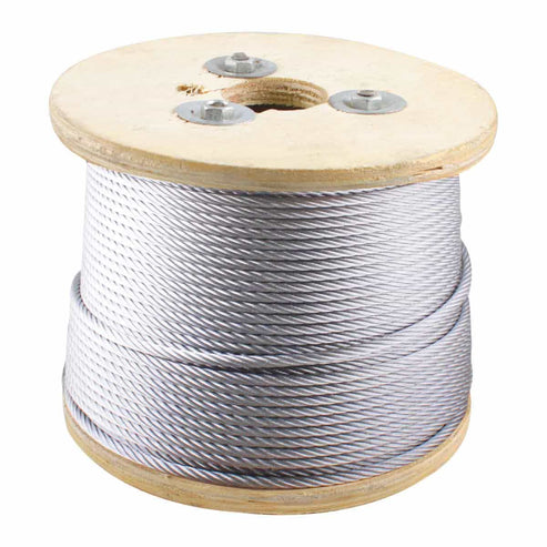 Cable De Acero Galvanizado 7X19 1/8" Rollo 500M | B-020-1