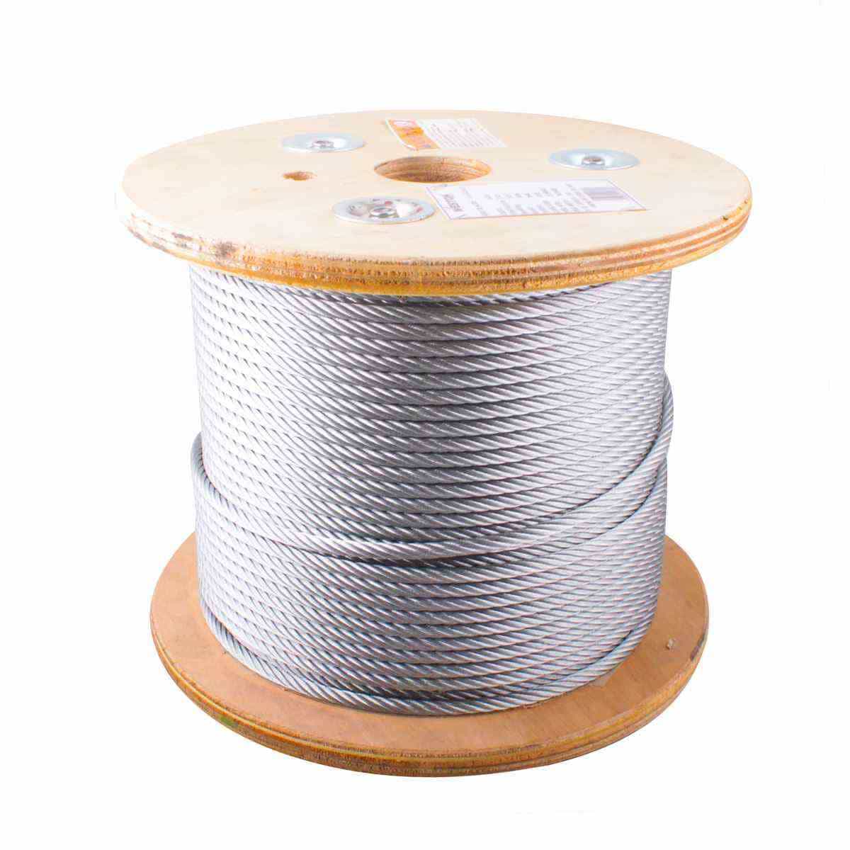 Cable De Acero Galvanizado 7X19 1/8" Rollo 100M | B-020