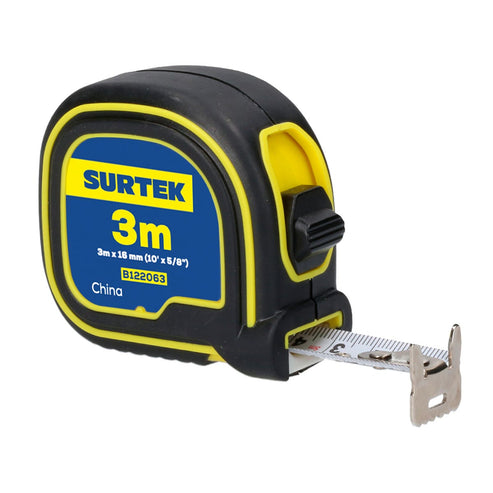 Flexómetros Anti-Impacto Con Carcasa Soft Grip, 3 m x 16 mm, Surtek B122063